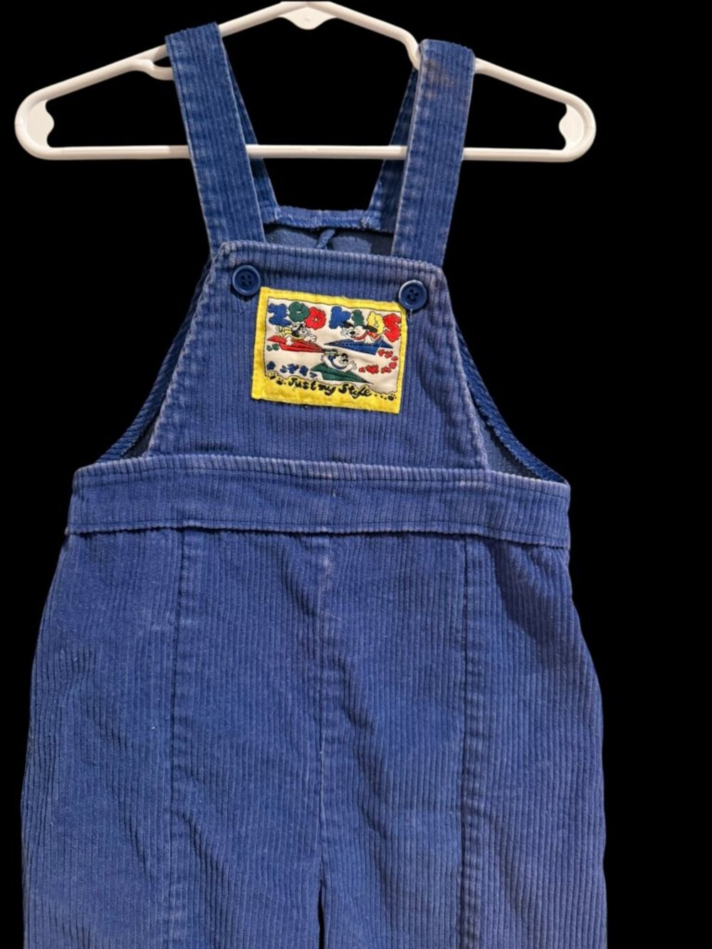 Vintage 1980s/90s Tige's Pals by Buster Brown Blue Corduroy Overalls – 18M